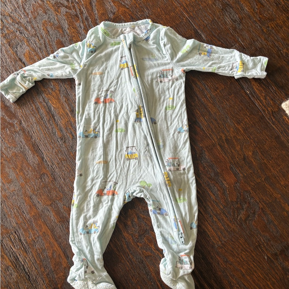 Baby golf footie- golf print